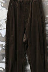 INTO THE EAST 25 Autumn/Winter Dark Moss Green V-Neck Corduroy Vest/Tapered Casual Pants ITE-E1DGAW040GR20PT-LV (E1DGAW032GR20VE)